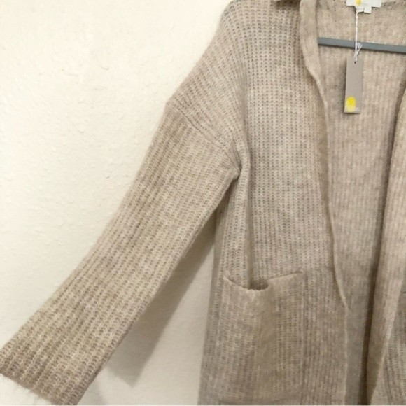 NWT Boden Long cardigan Fluffy Ribbed Wool Coatigan knit open sweater coat Sz S - Picture 5 of 10